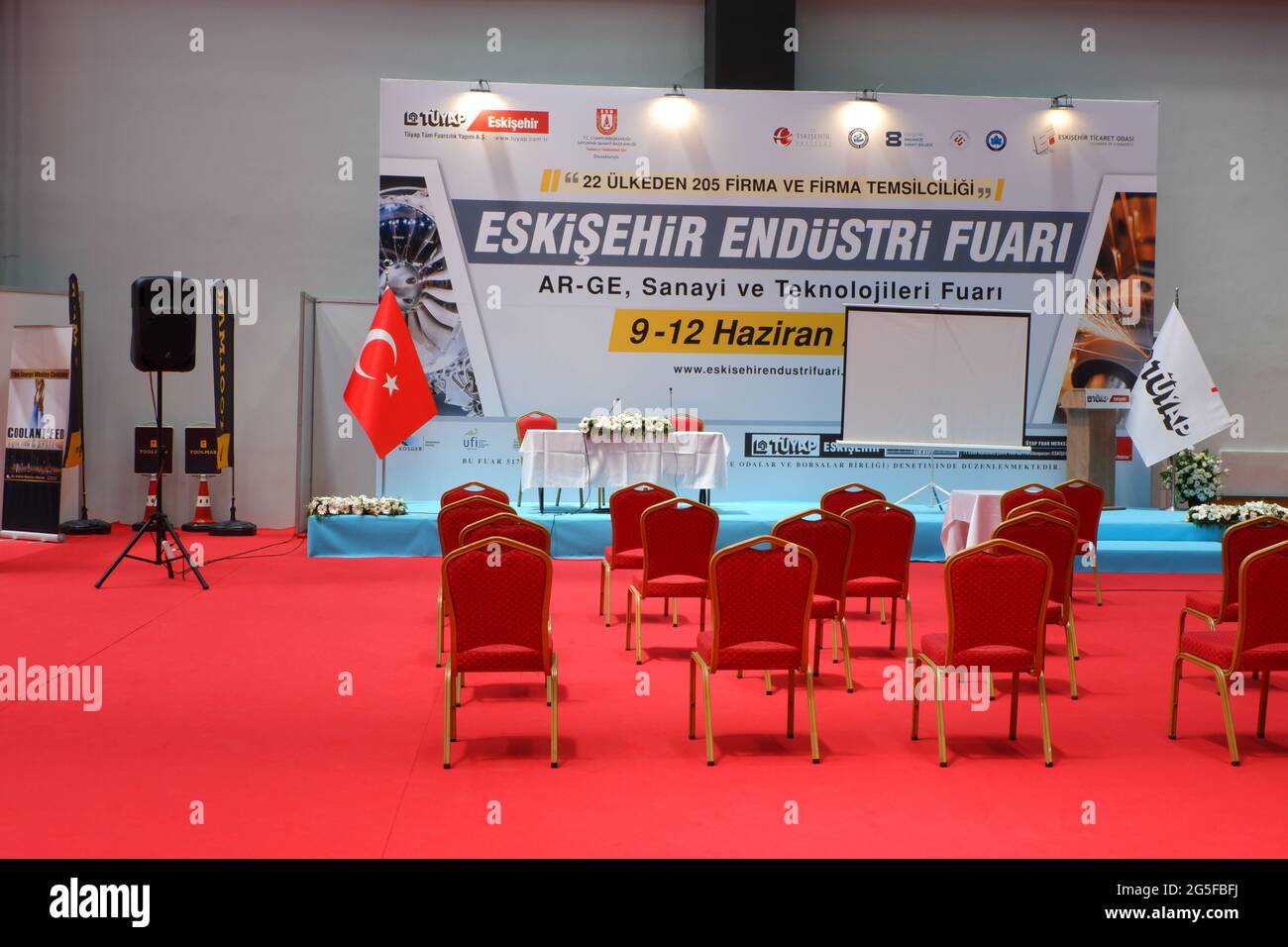 Conference Hall at Eskisehir Industrial Fair in Turkey Stock Photo