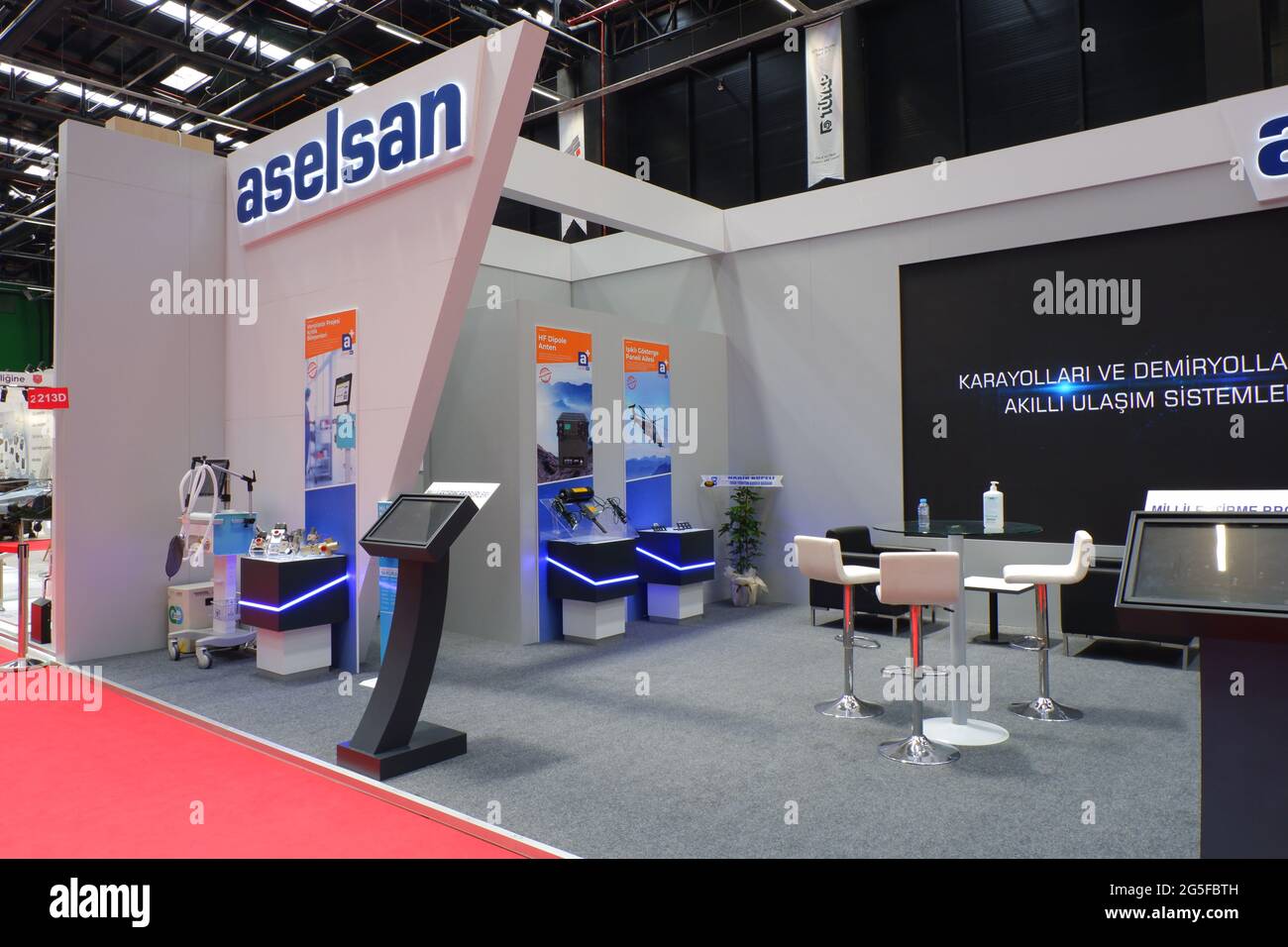 Aselsan Gallery at a Technology Fair Indoor Stock Photo