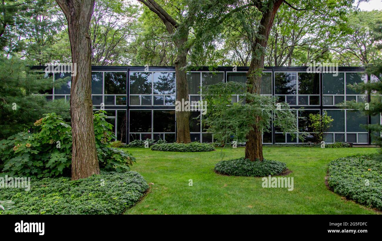Townhouses in Lafayette Park in Detroit. Constructed between 1956 and