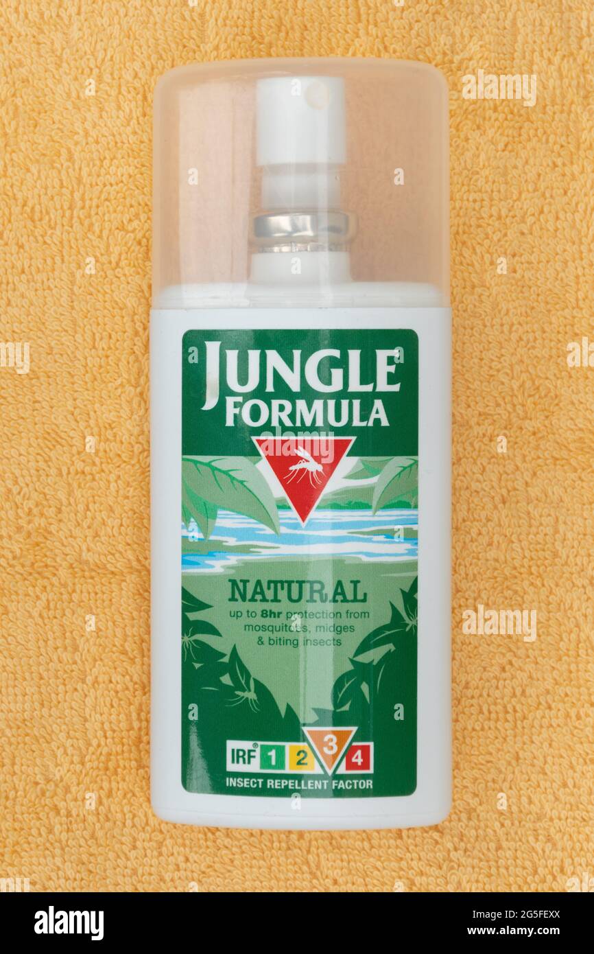 Jungle formula insect repellent in a spray bottle Stock Photo - Alamy