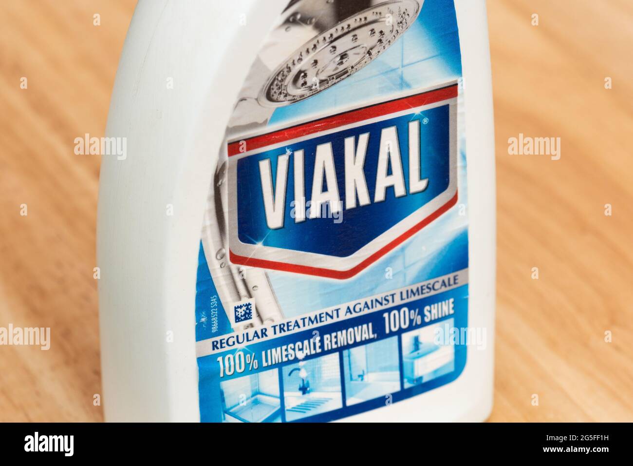 Viakal limescale removing bathroom cleaning product in a spray
