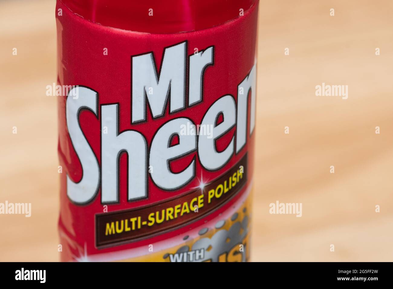 Mr Sheen multi-surface polish, cleaning polishing product Stock Photo