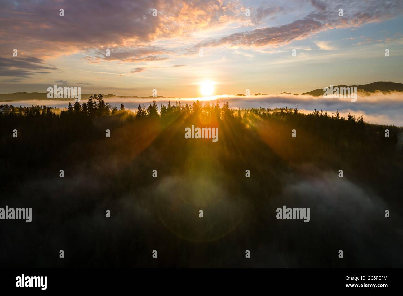 Aerial view bright yellow shining hi-res stock photography and images ...