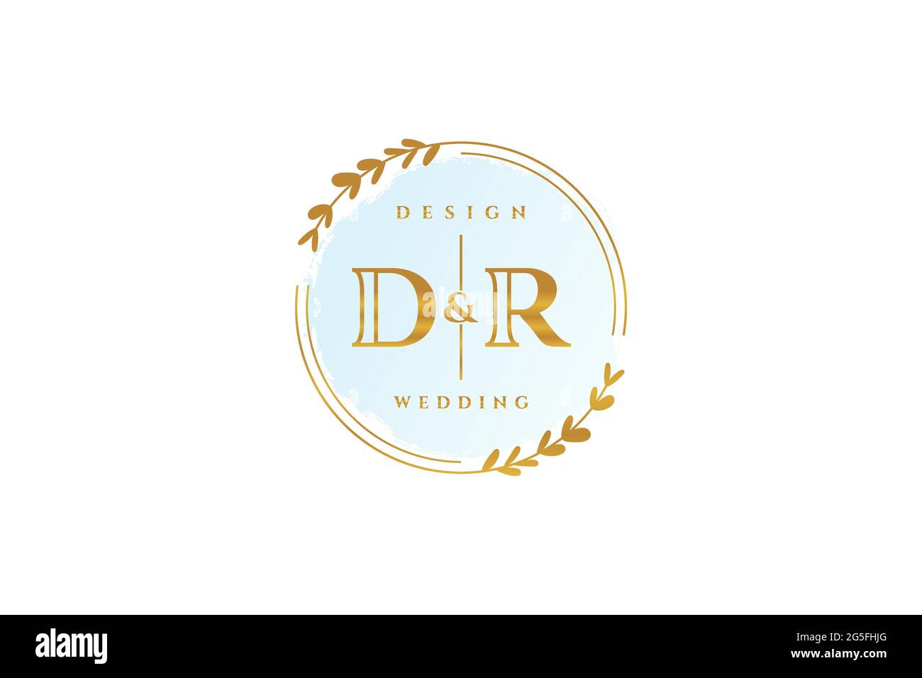 DR beauty monogram and elegant logo design handwriting logo of initial ...
