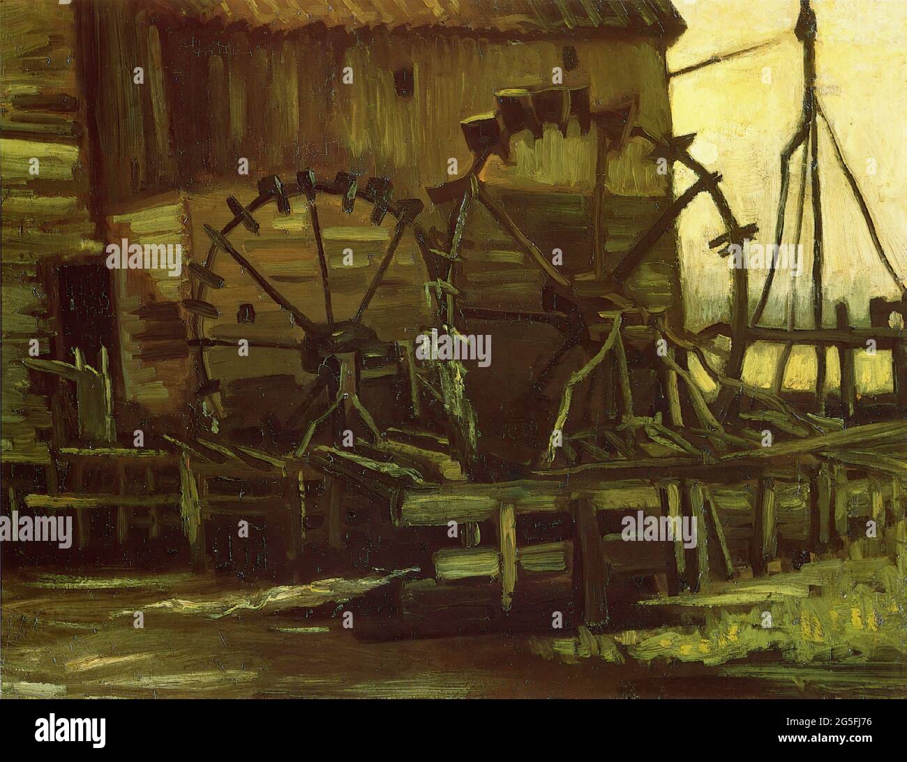 Vincent Van Gogh Water Wheels MILL Gennep 1884 Stock Photo Alamy