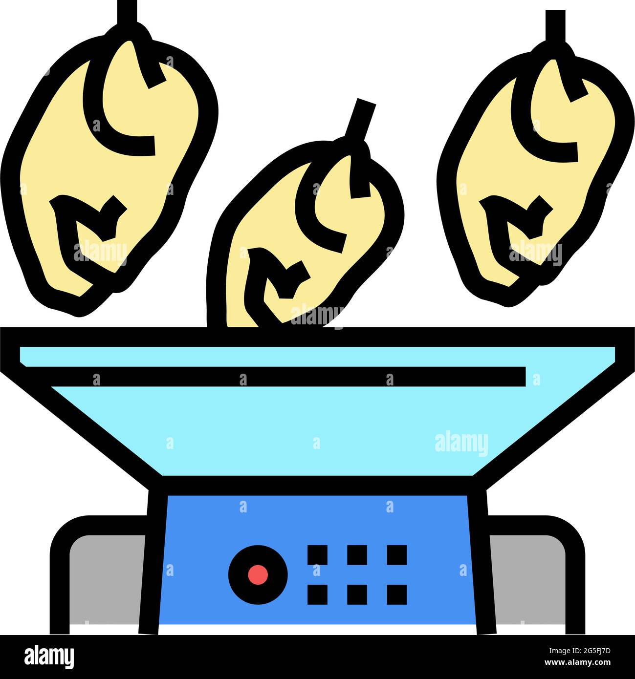 mincing machine chicken meat factory color icon vector illustration