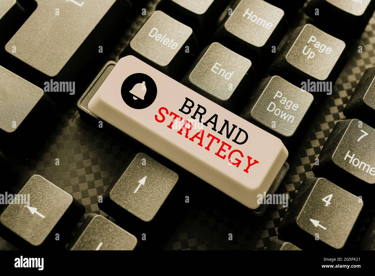 Text sign showing Brand Strategy. Business approach longterm plan executed for the development of a good product Fixin G Coding String Arrangement Stock Photo