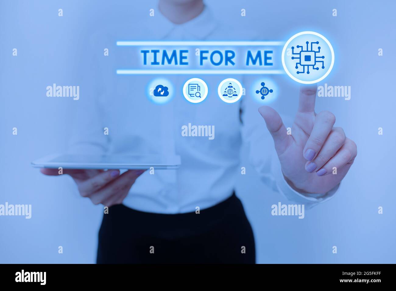 Writing displaying text Time For Me. Concept meaning practice of taking action preserve or improve ones own health Inspirational business technology Stock Photo