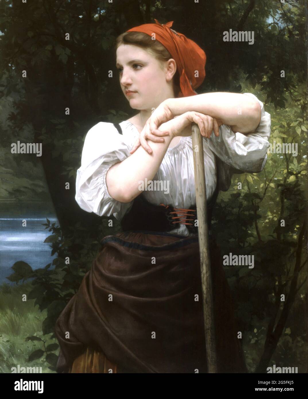 William-Adolphe Bouguereau (1825-1905) -  Haymaker 1869 Stock Photo