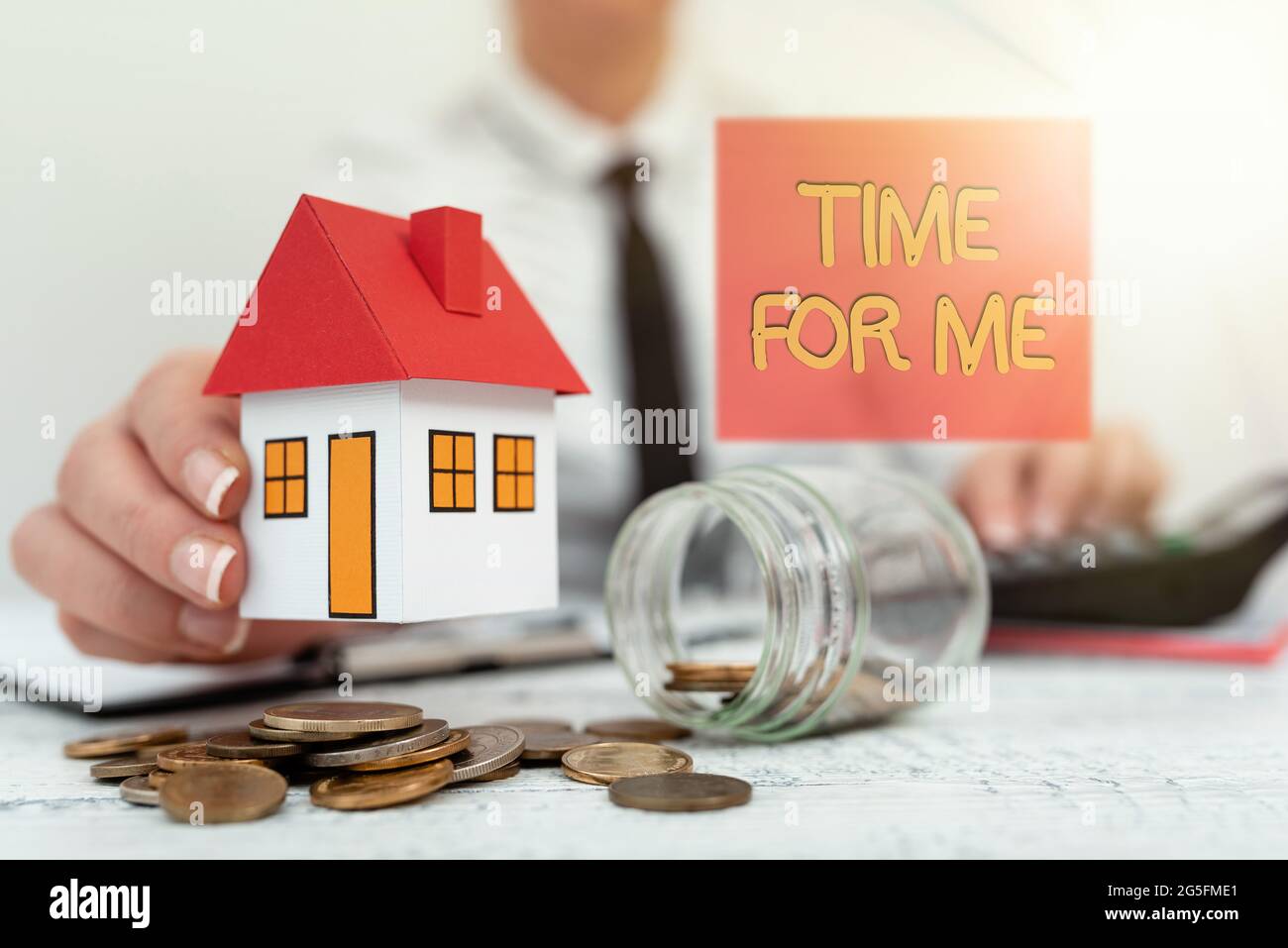 Text caption presenting Time For Me. Business overview practice of taking action preserve or improve ones own health New home installments and Stock Photo