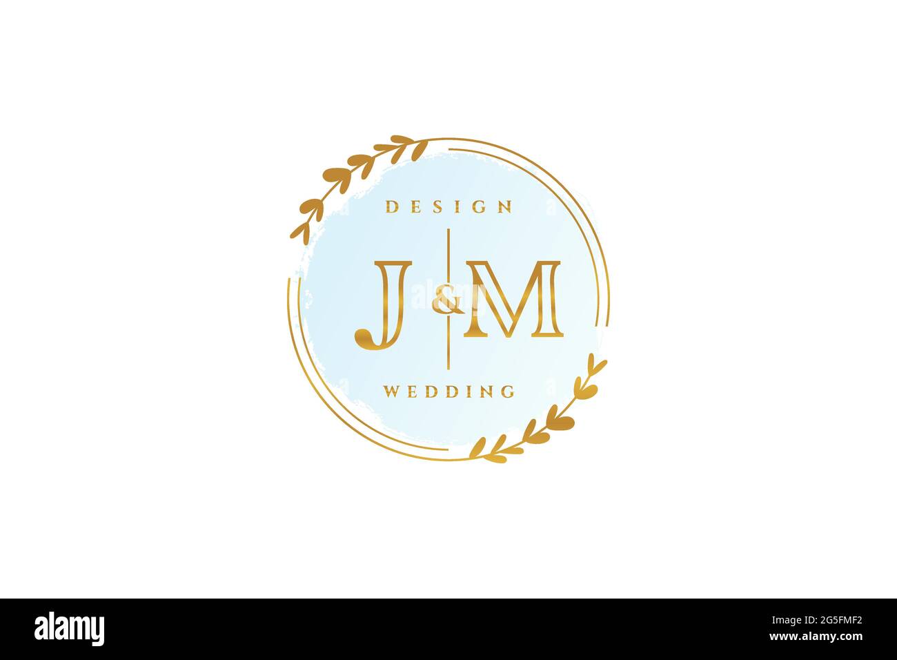 JM beauty monogram and elegant logo design handwriting logo of initial ...