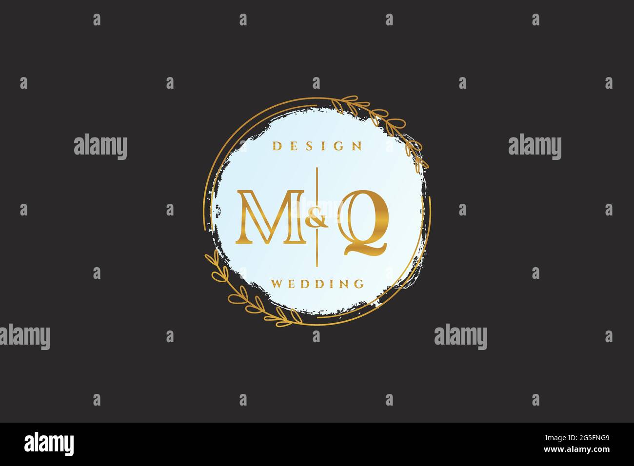 MQ beauty monogram and elegant logo design handwriting logo of initial ...