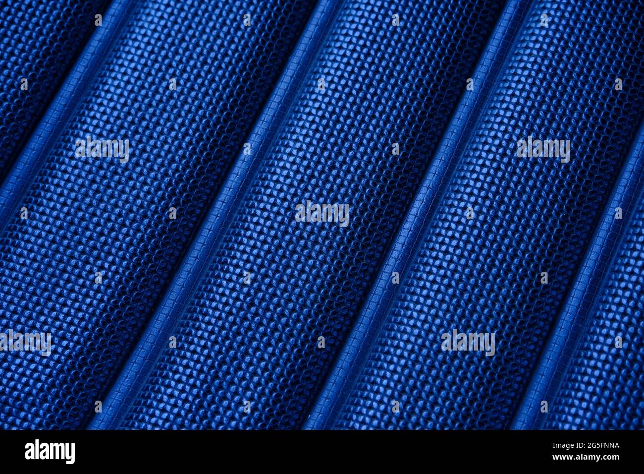 Abstract macro photography, luxury leather pattern texture background with blue light Stock Photo