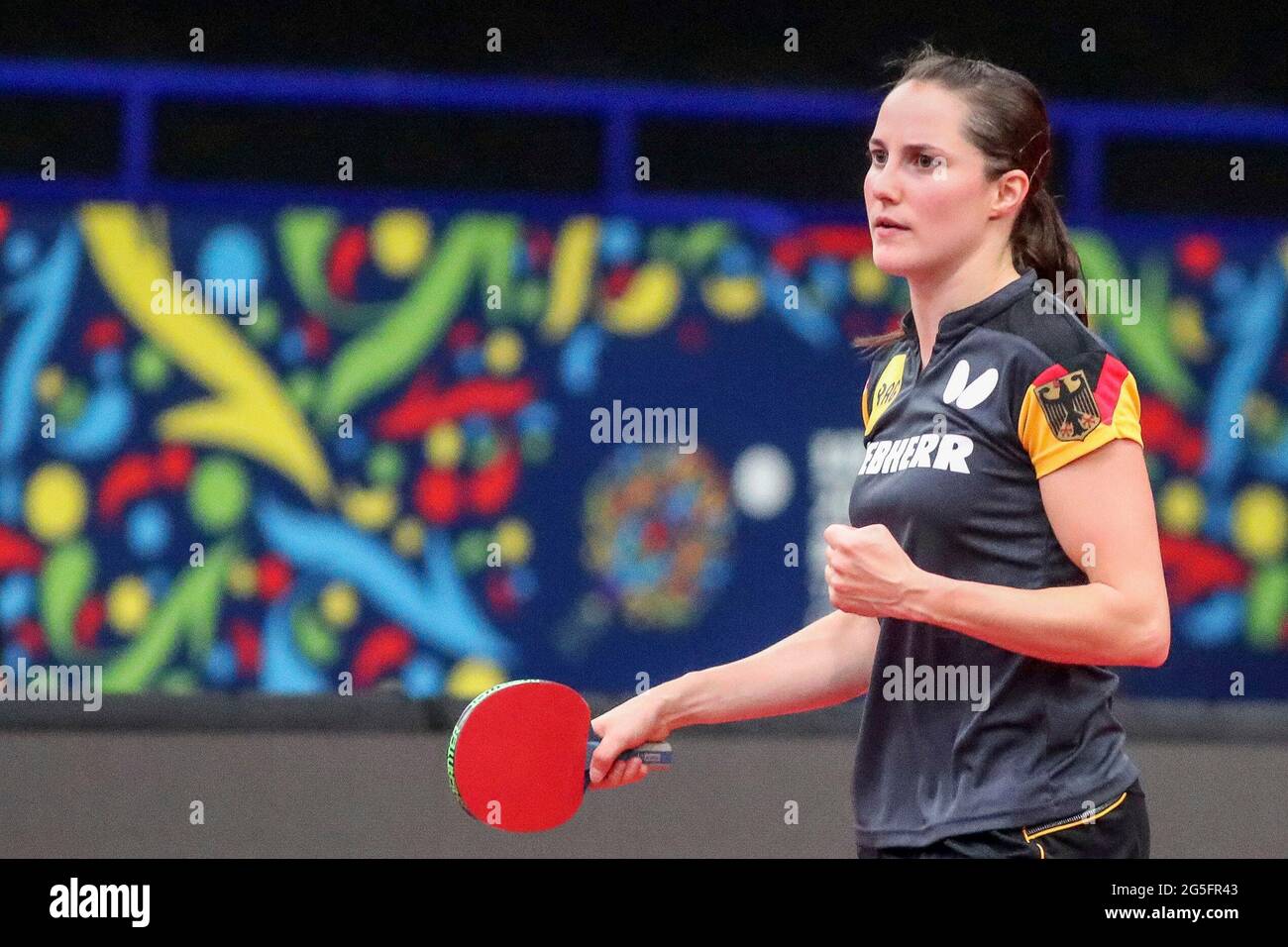 firo: 26.06.2021 Table tennis, EM, European Championship, 2020, 2021 In,  Poland, Warsaw, 39th European Table Tennis Championship, women, women  SABINE WINTER, Germany our terms and conditions apply, can be viewed at  www.firosportphoto.de ¬