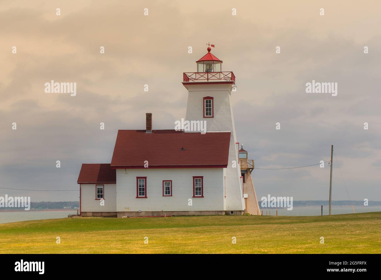 Wood Islands Lighthouse, Prince Edward Island. One of the oldest lighthouses of the Maritime Provinces, Canada Stock Photo