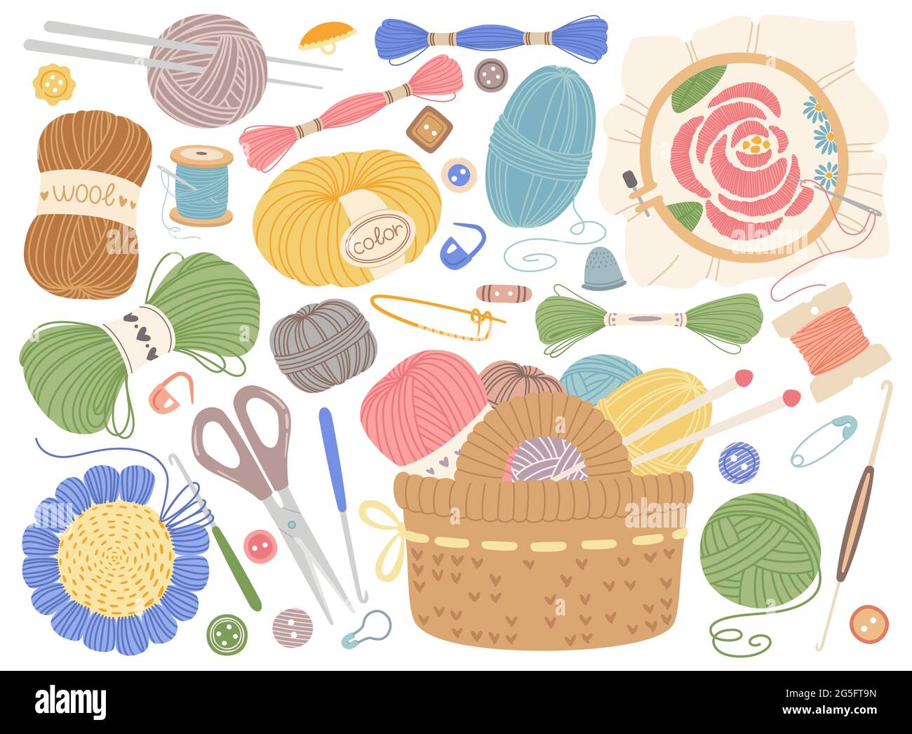 Free Clipart Knitting Needles And Sewing Items
