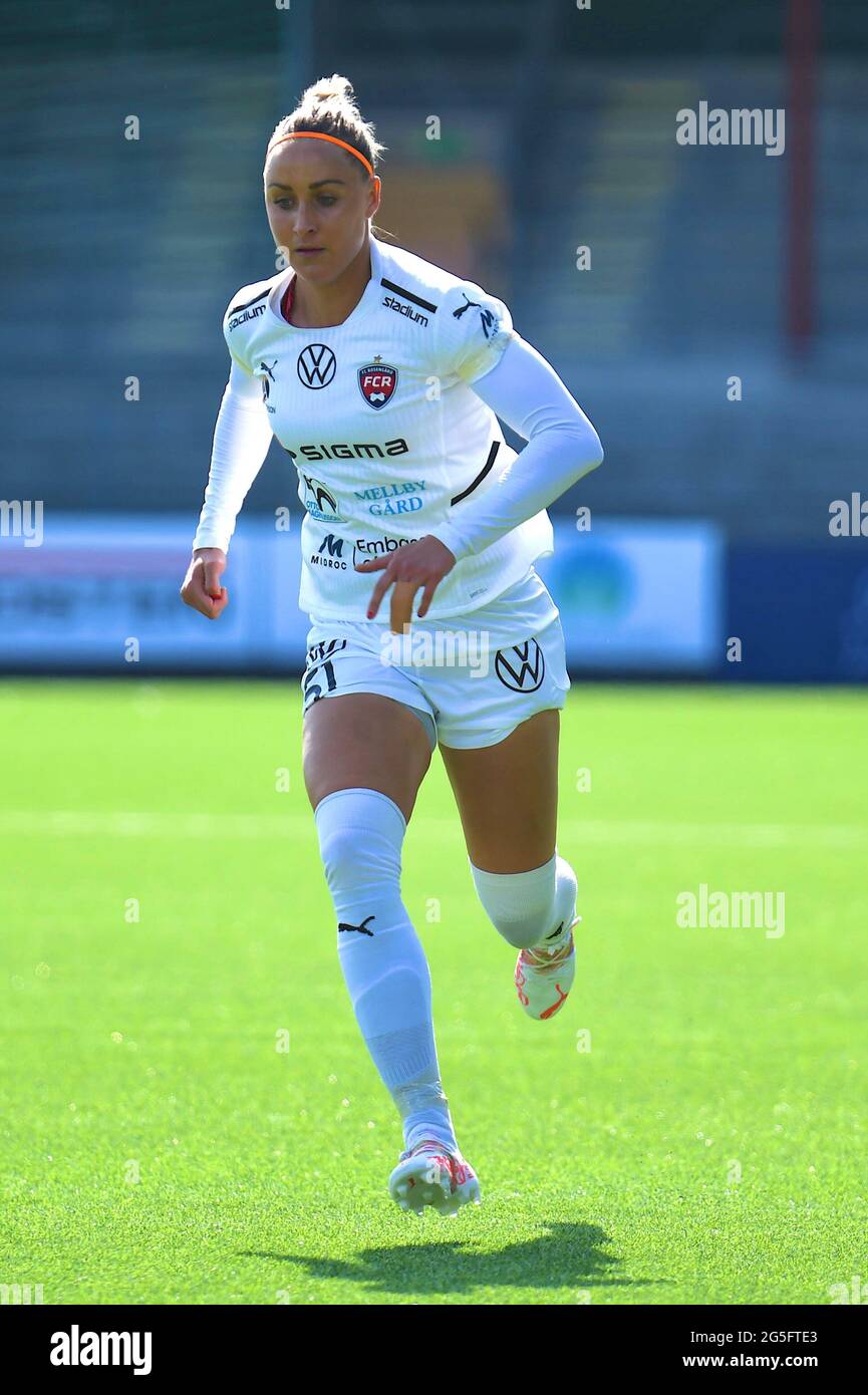 Malmo, Sweden. 27th June, 2021. Sanne Troelsgaard (51 FC Rosengard) during  the game in the Swedish League OBOS Damallsvenskan on June 27 2021 between  Rosengard and Hacken at Malmo IP in Malmo,