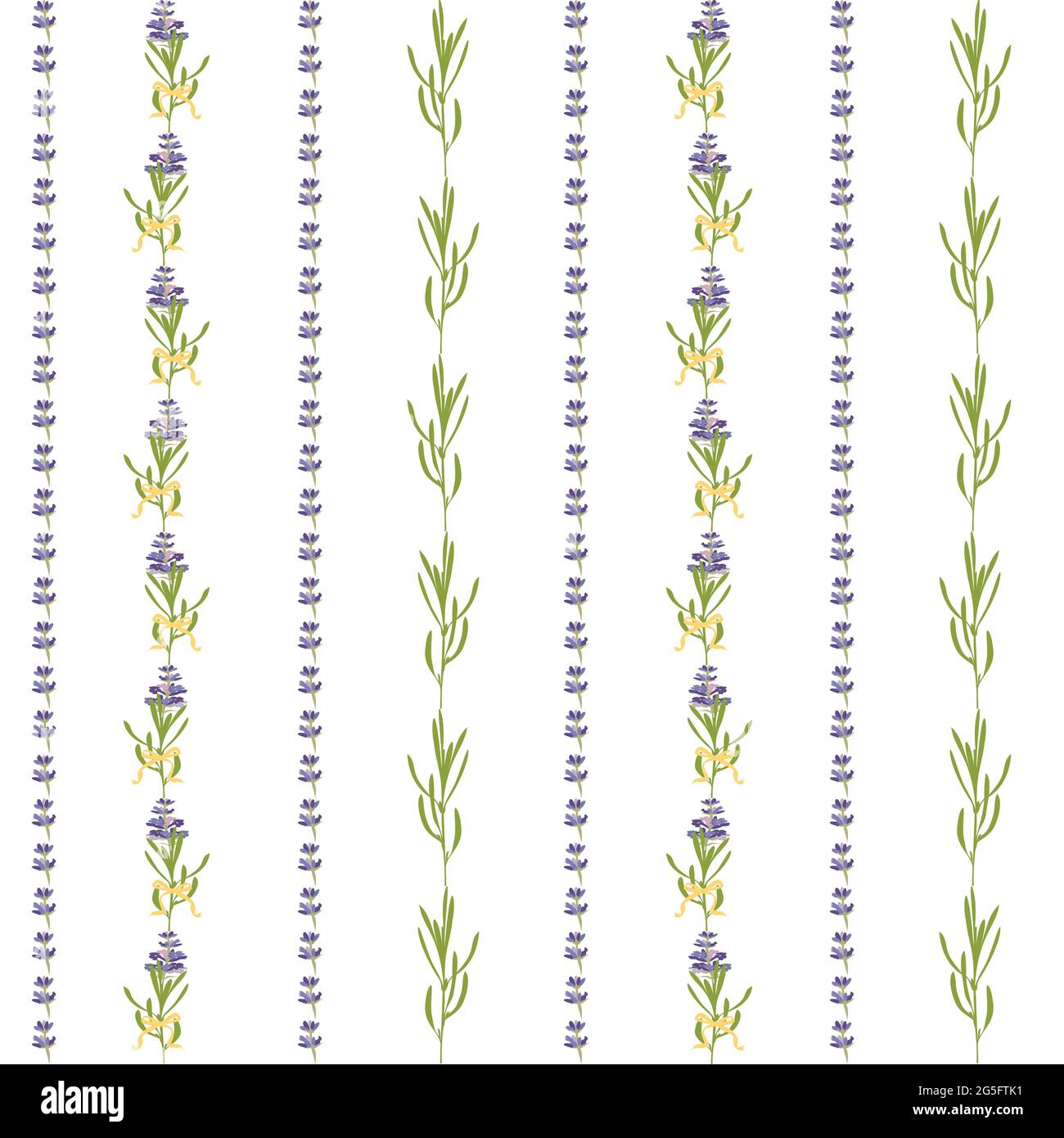 Seamless pattern with violet Lavender beautiful flower template in flat ...