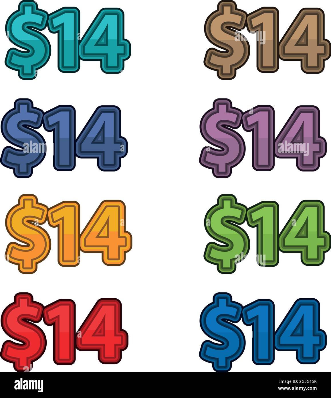 14 dollars Stock Vector Images Alamy