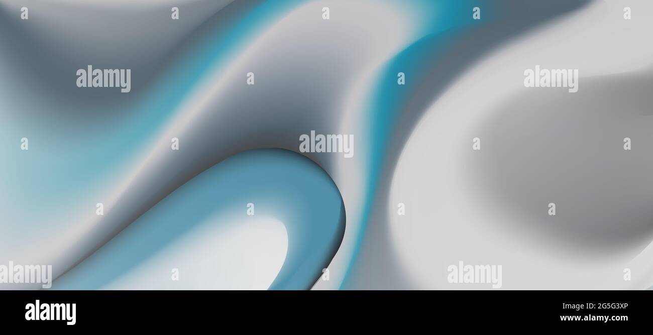 Abstract liquid background design, blue and green paint color flow ...