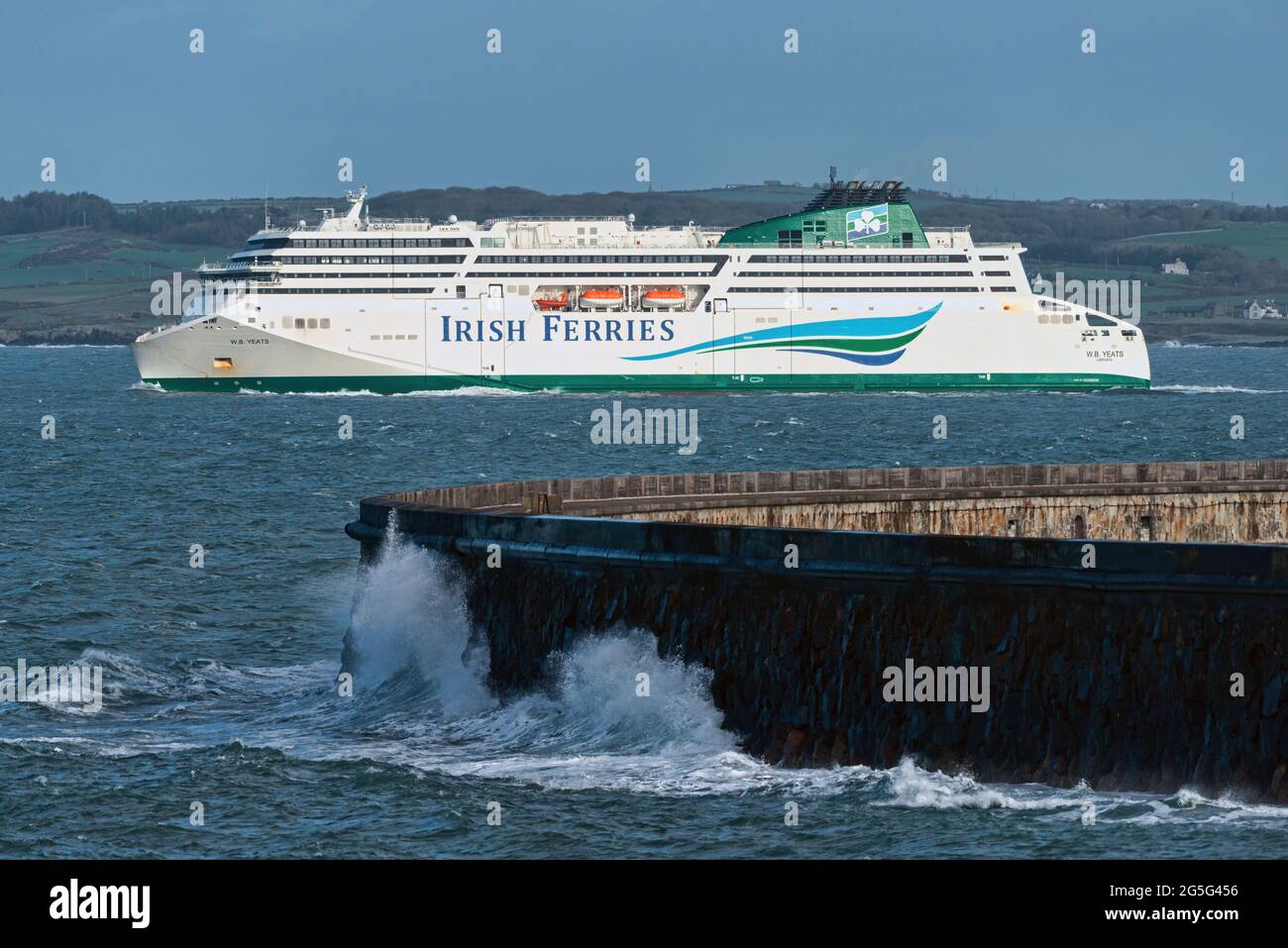 The Irish Sea ferry W.B. Yeats operates Dublin to Cherbourg during