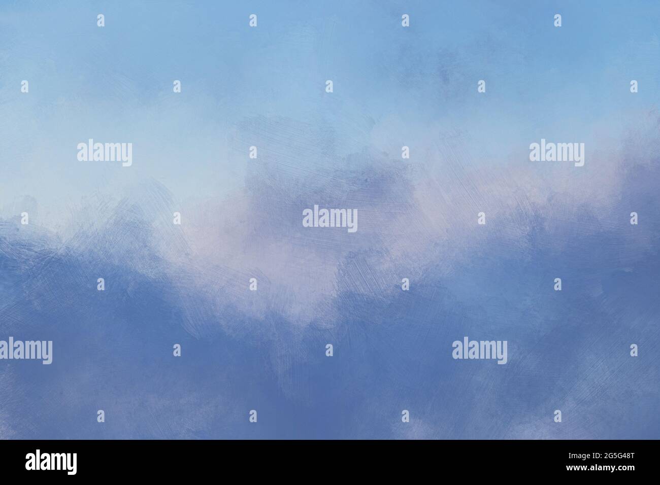 Abstract airy light blue oil painting background with brush strokes