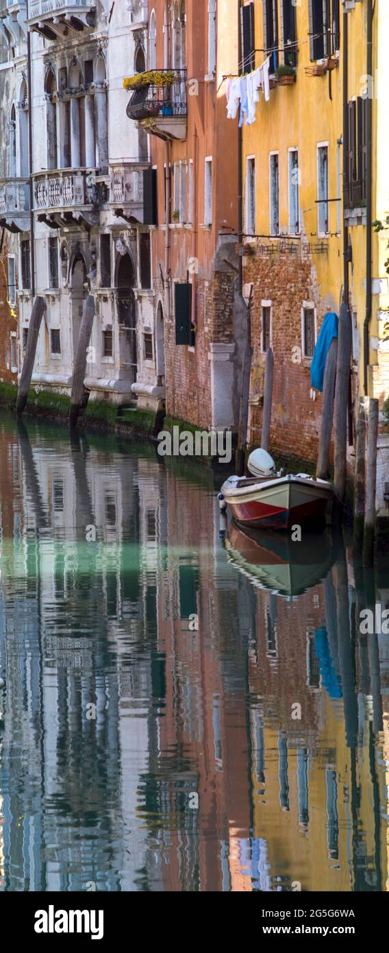 VENICE, ITALY - APRIL 14 2018 : Canal in Venice. Stock Photo