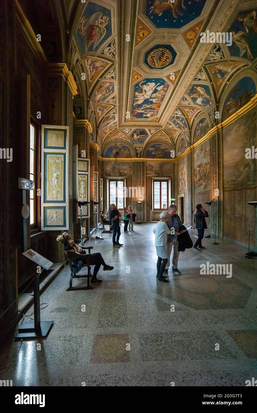 ROME, ITALY - APRIL 15 2018 : Interior of the Villa Farnesina. Stock Photo