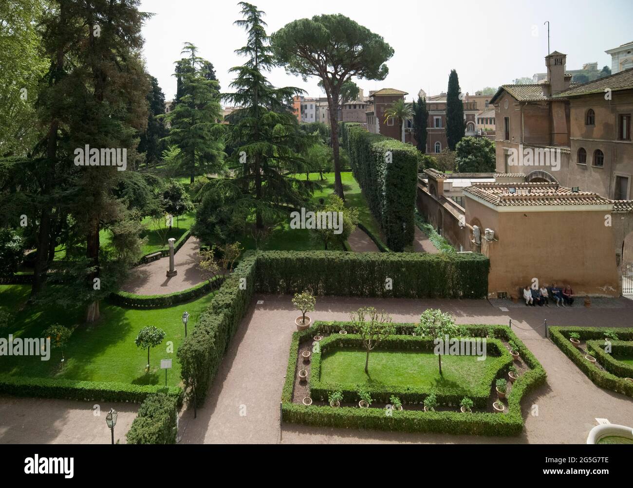 ROME, ITALY - APRIL 15 2018 : Garden of the Villa Farnesina. Stock Photo