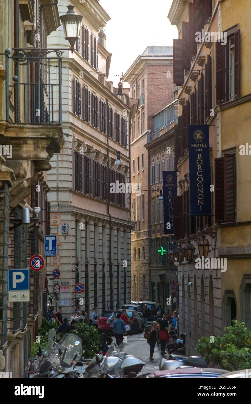 ROME, ITALY - APRIL 16 2018 : Street in Rome. Stock Photo