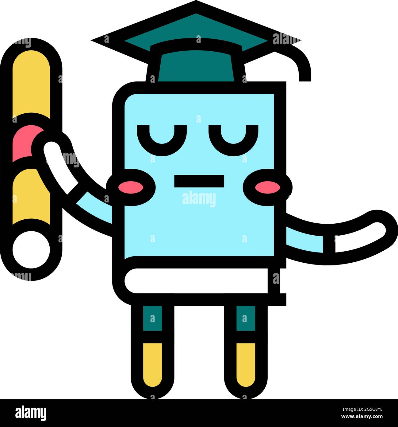 educational book color icon vector illustration Stock Vector Image ...