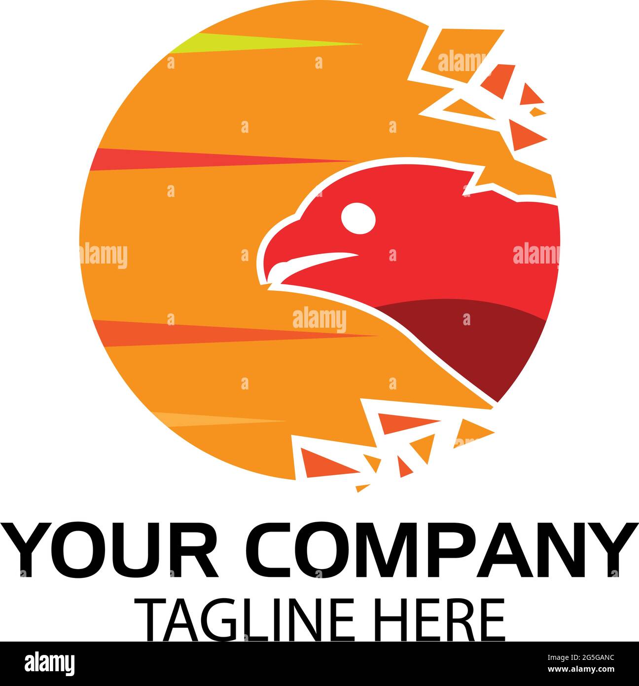 Eagle quick logo, flat design. Vector Illustration on white background Stock Vector