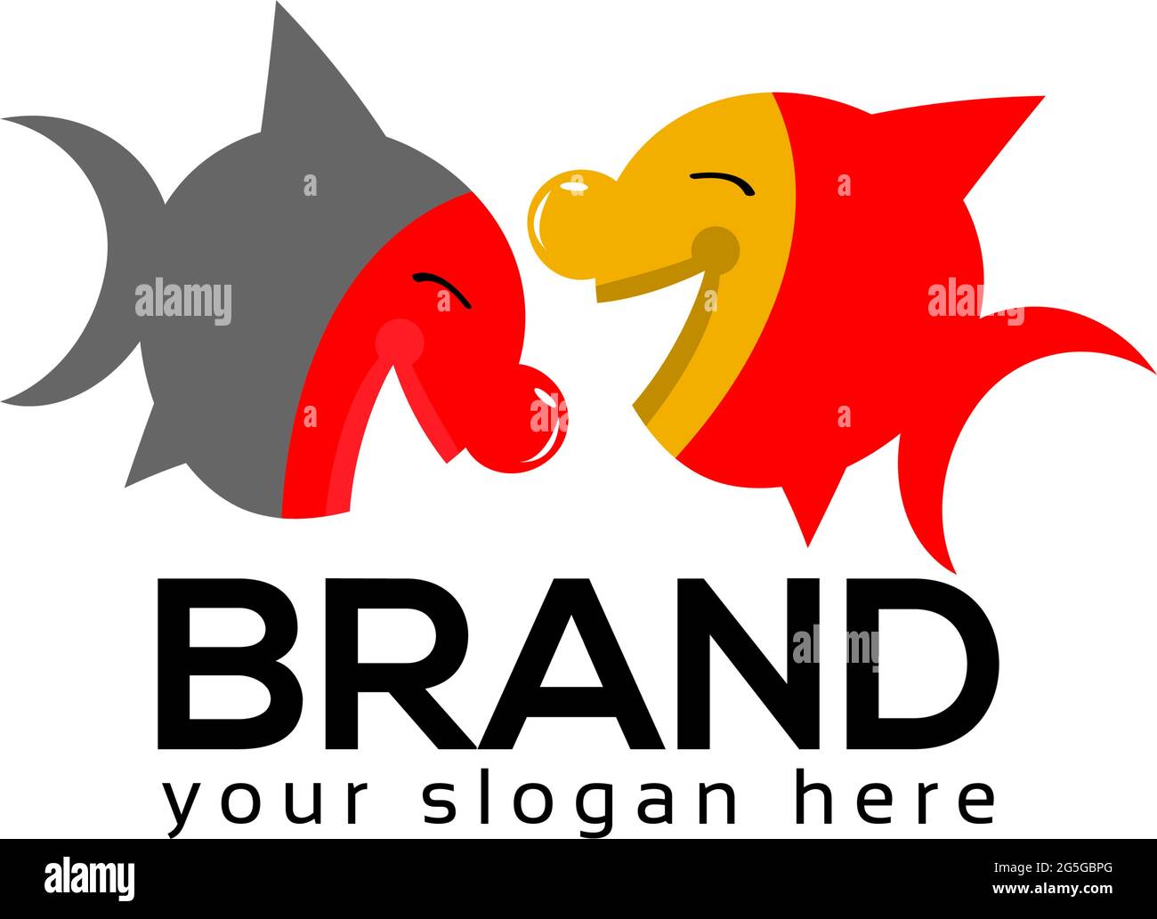 Clown fish stock logo template. flat design Stock Vector Image & Art ...
