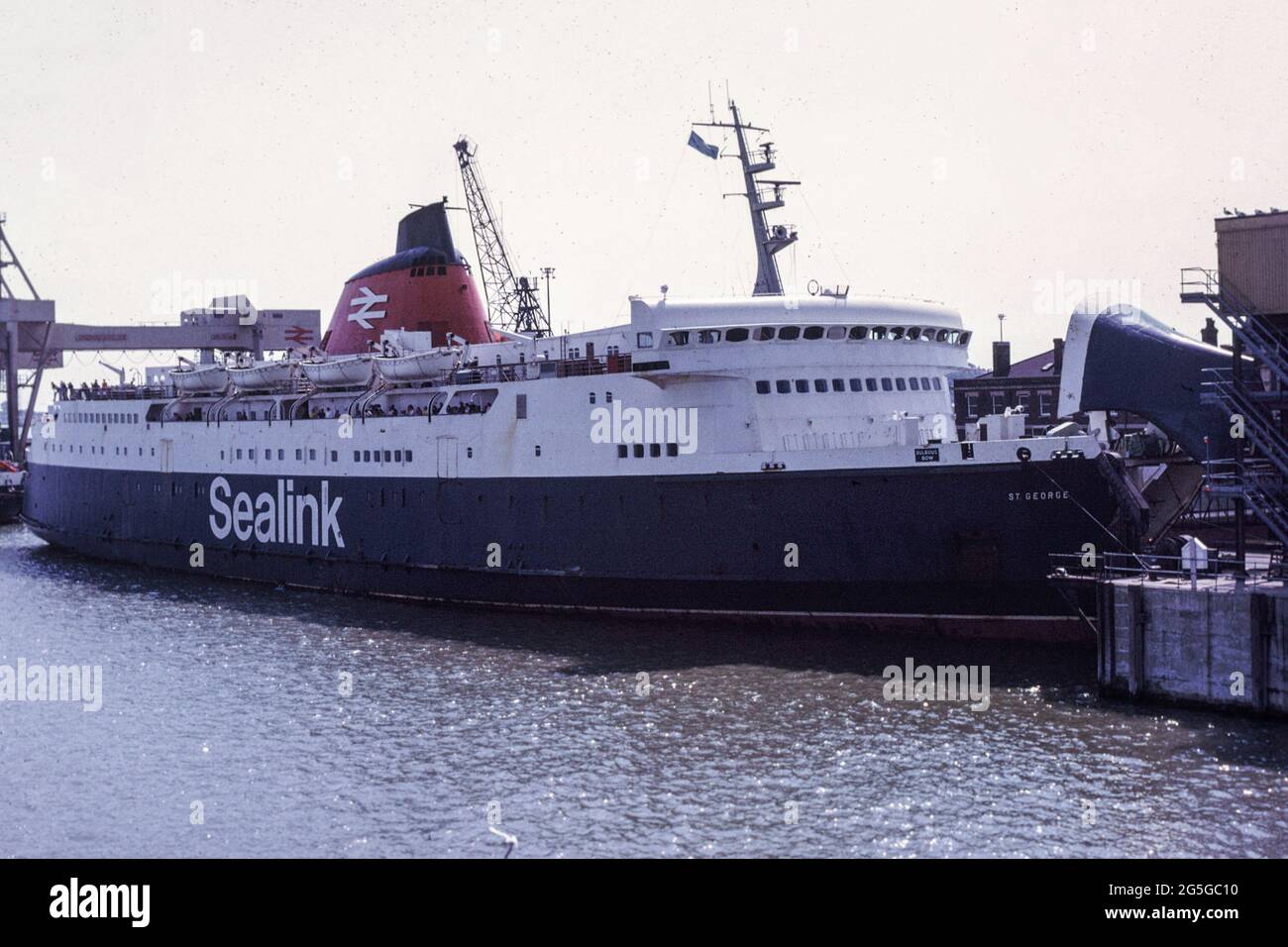 St Sealink, ferry at Harwich in 1973 Stock Photo Alamy