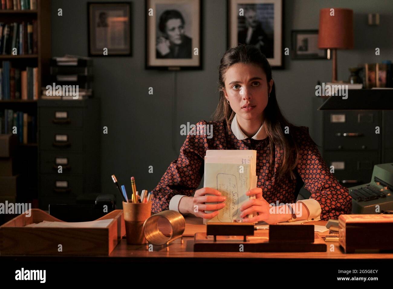 My Salinger Year (2020) directed by Philippe Falardeau and starring Margaret Qualley as Joanna in this big screen adaptation of Joanna Smith Rakofft's memoir about her time working for the literary agent of the renowned, reclusive writer J.D. Salinger. Stock Photo