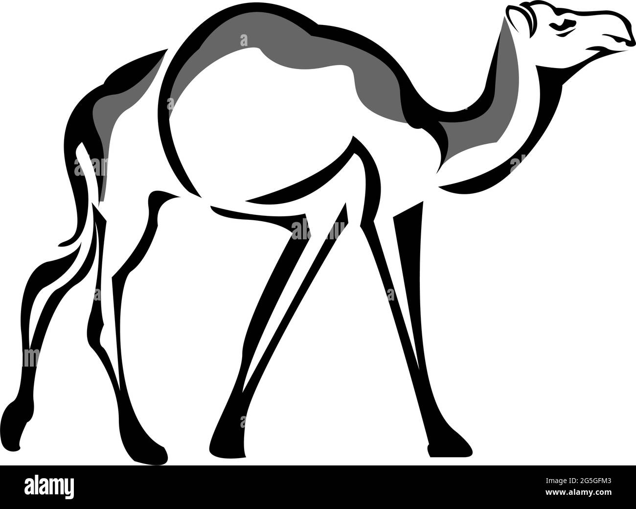 Camel icon stock, flat design. Camel logo Stock Vector