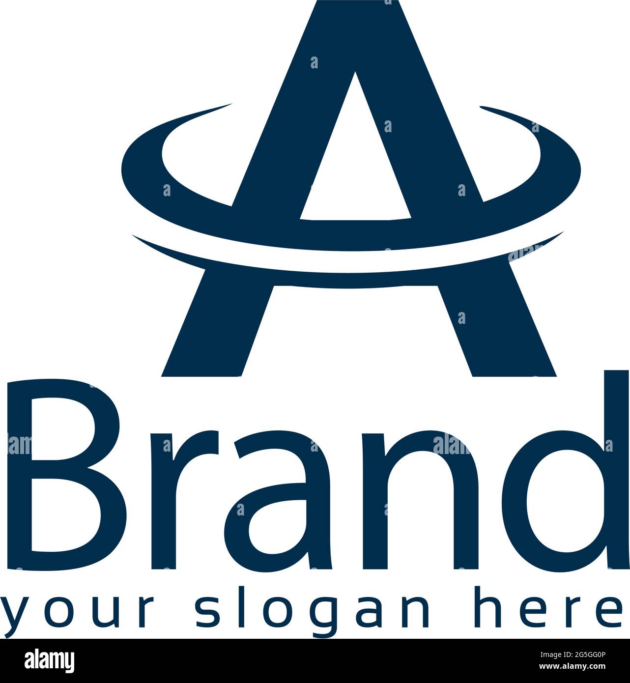 Letter A stock logo,.Swoosh Logo. A initial. Stock Vector