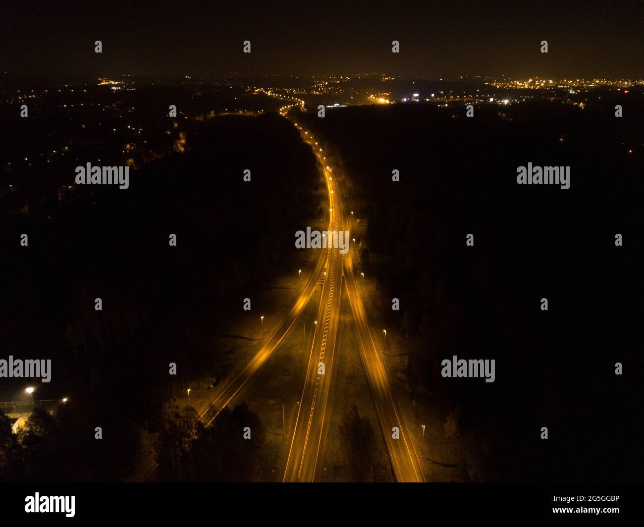 Long exposure highway aerial hi-res stock photography and images - Alamy