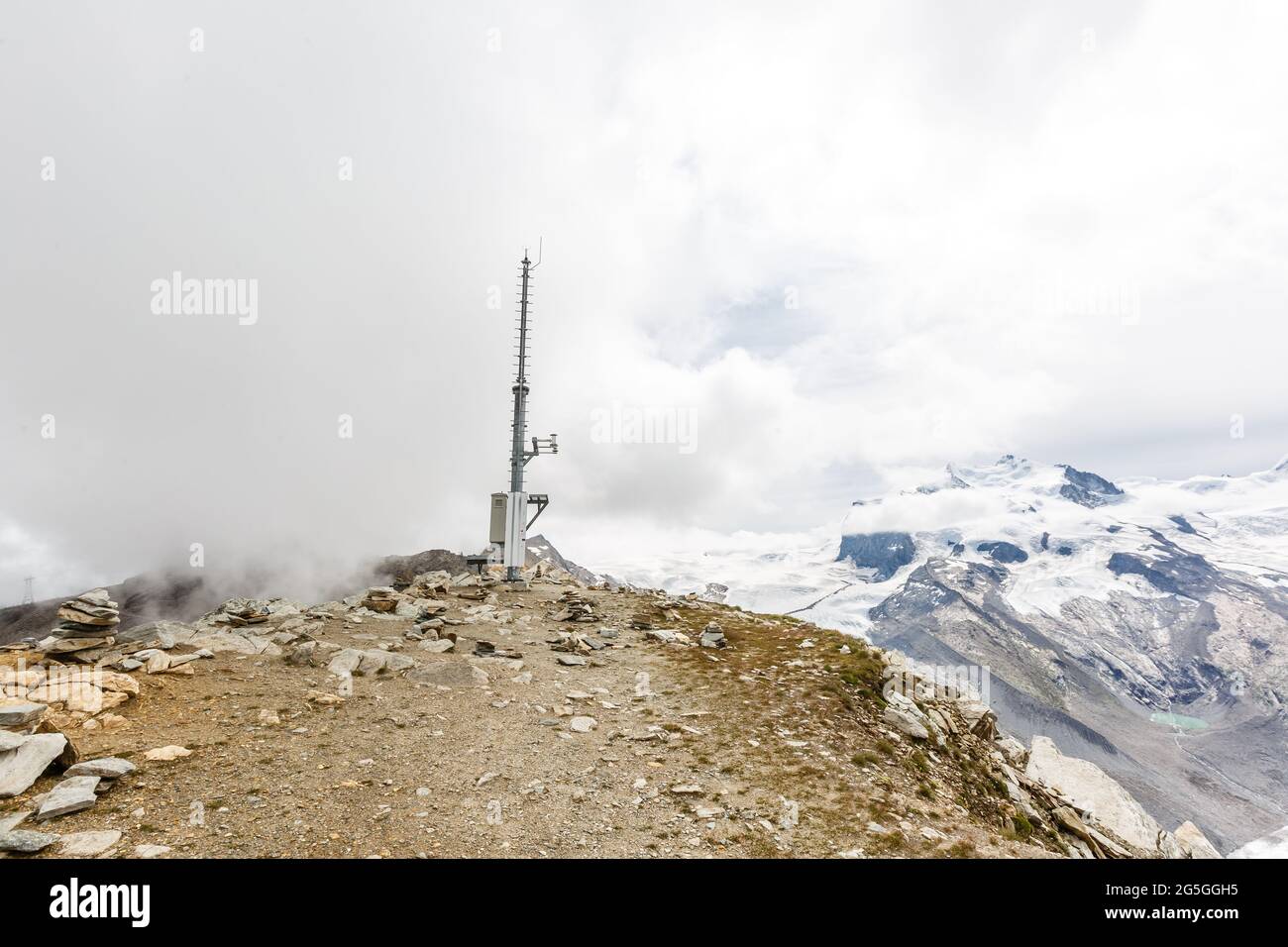 Aerial view of the Alps mountains in Switzerland. Glacier Stock Photo ...