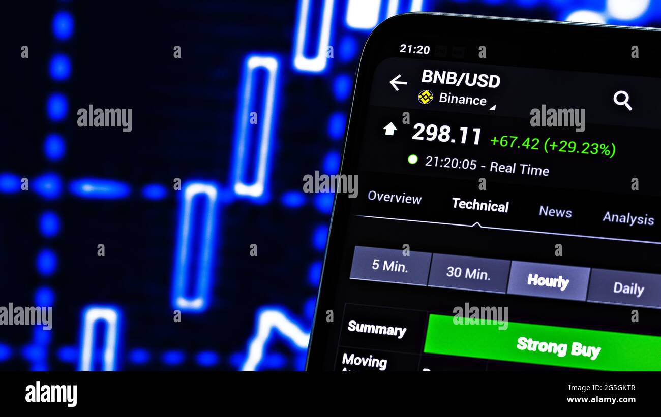 Editorial photo on Binance Coin (BNB) theme. Illustrative photo for news  about Binance Coin (BNB) - a cryptocurrency Stock Photo - Alamy