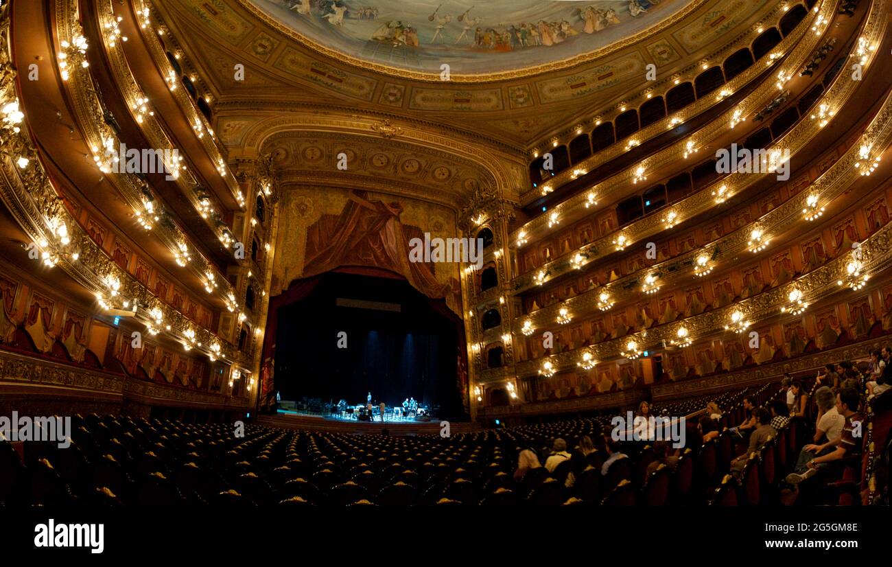 From the orchestra at the Colon Theatre in Buenos Aires, Argentina. Stock Photo