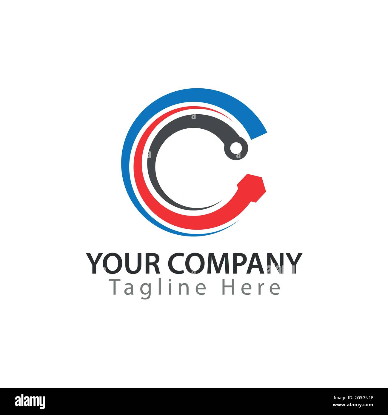 Creative Letter c for technology logo Stock Vector Image & Art - Alamy