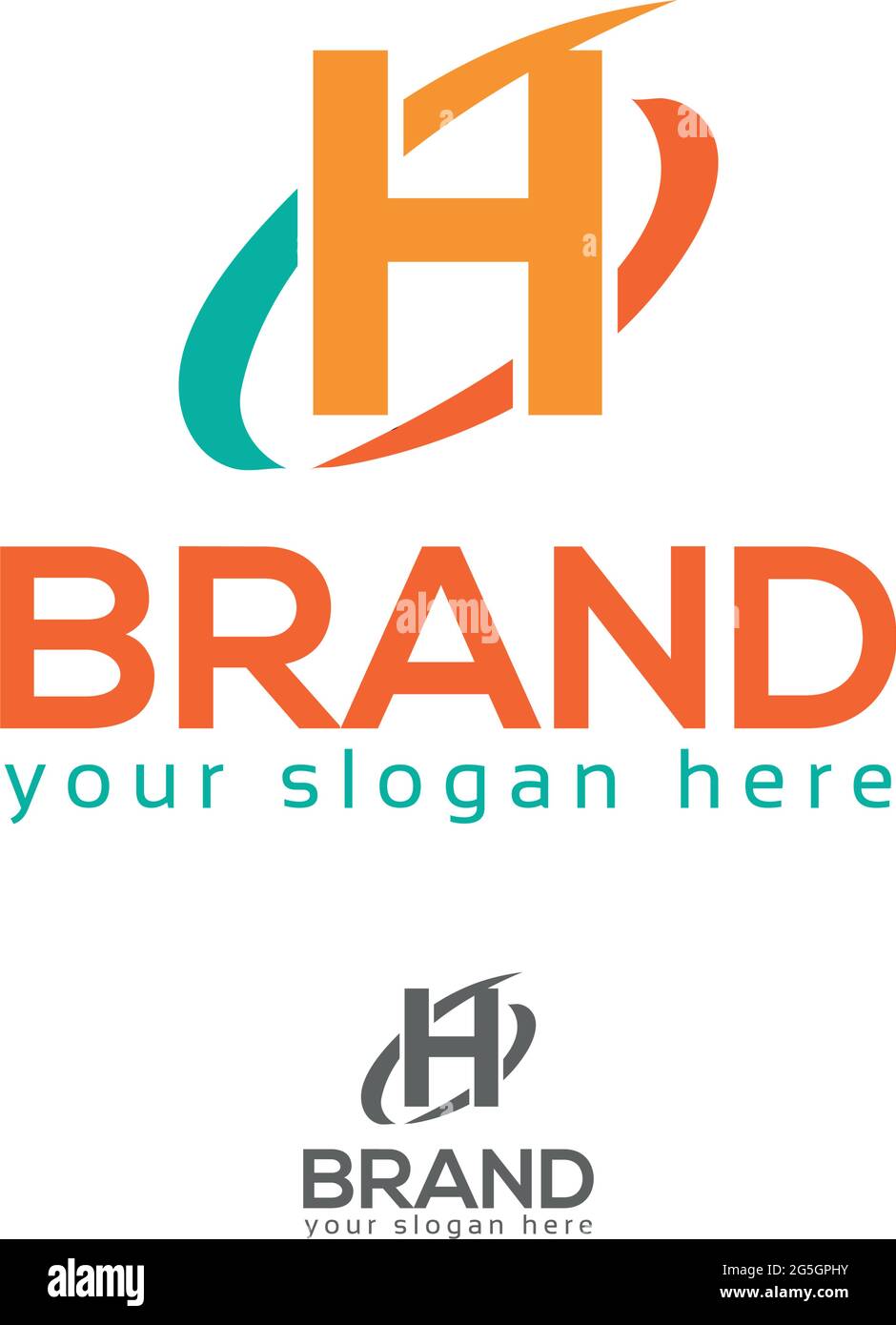Letter h Swoosh Logo Stock Vector Image & Art - Alamy