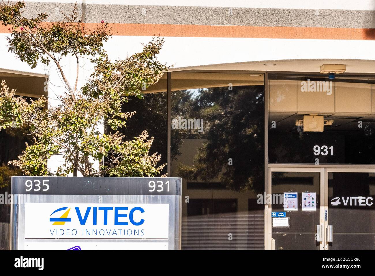 Sep 26, 2020 Sunnyvale / CA / USA - Vitec HQ in Silicon Valley; Vitec is a provider of professional-grade digital video products for streaming & deliv Stock Photo