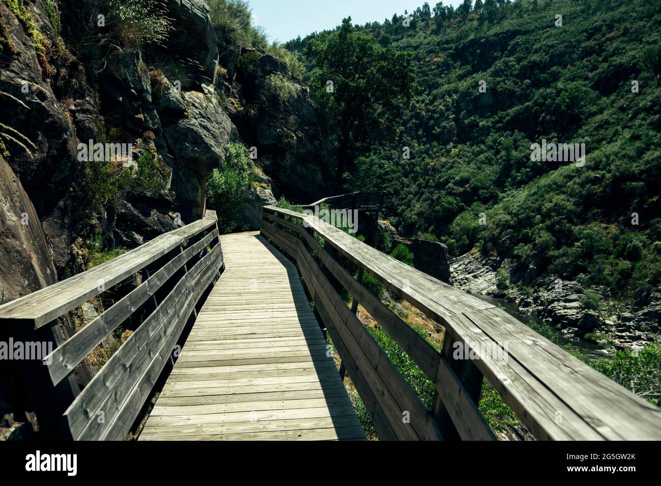 Paiva walkways along the River Paiva, Portugal. Stock Photo