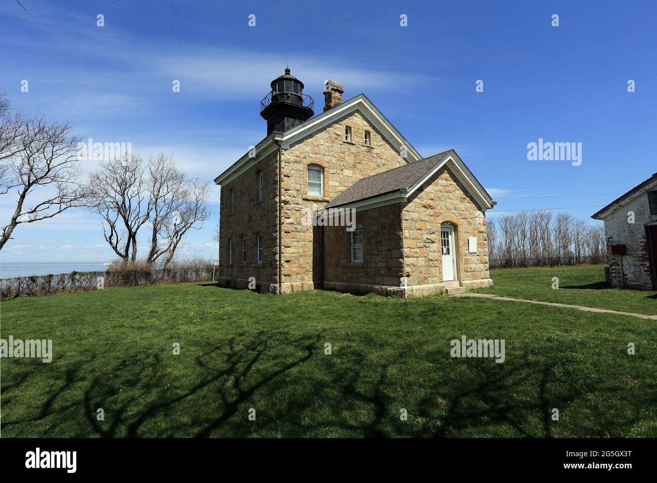 Old Field lighthouse Long Island New York Stock Photo