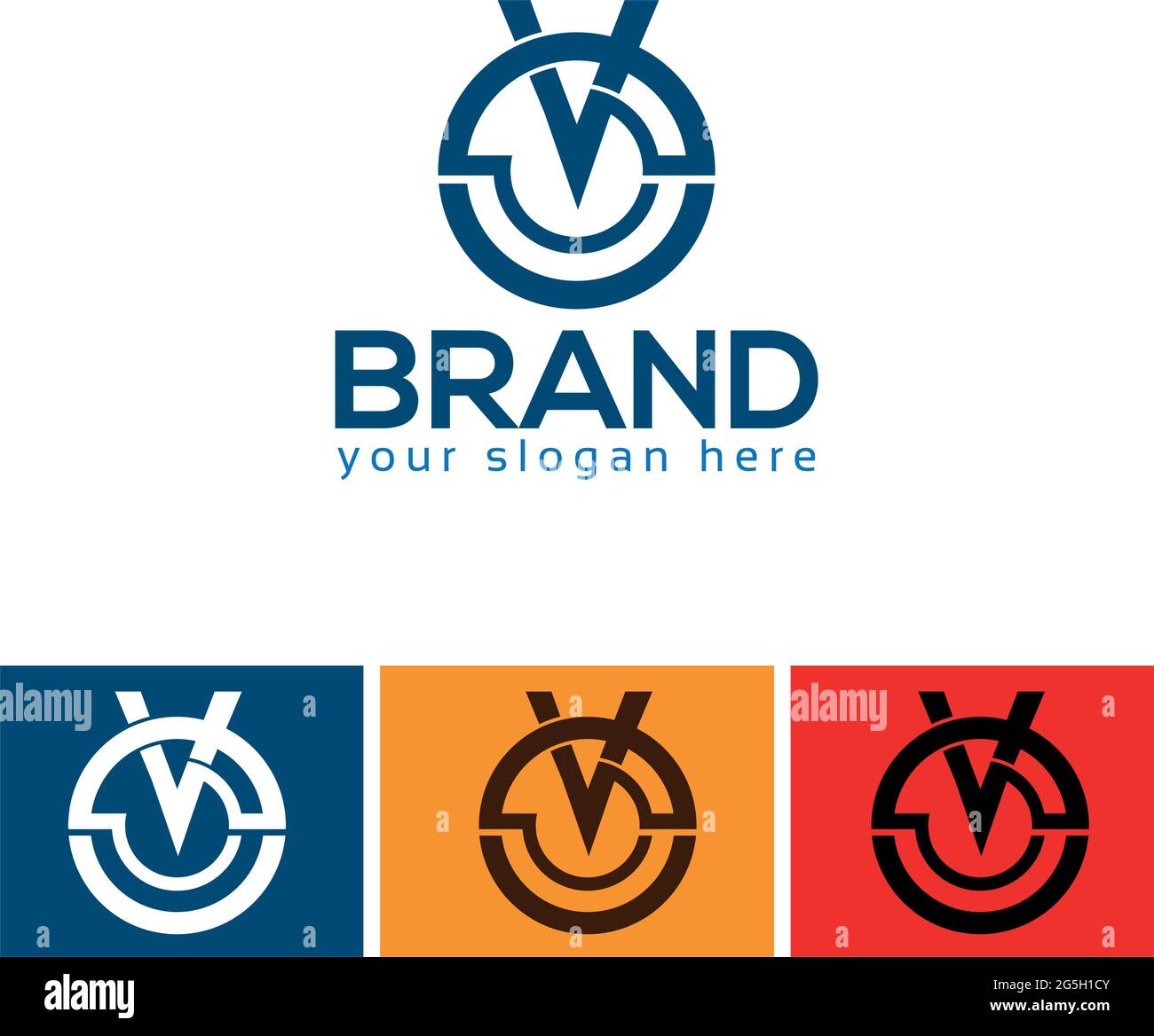 Creative Letter v for technology logo Stock Vector Image & Art - Alamy