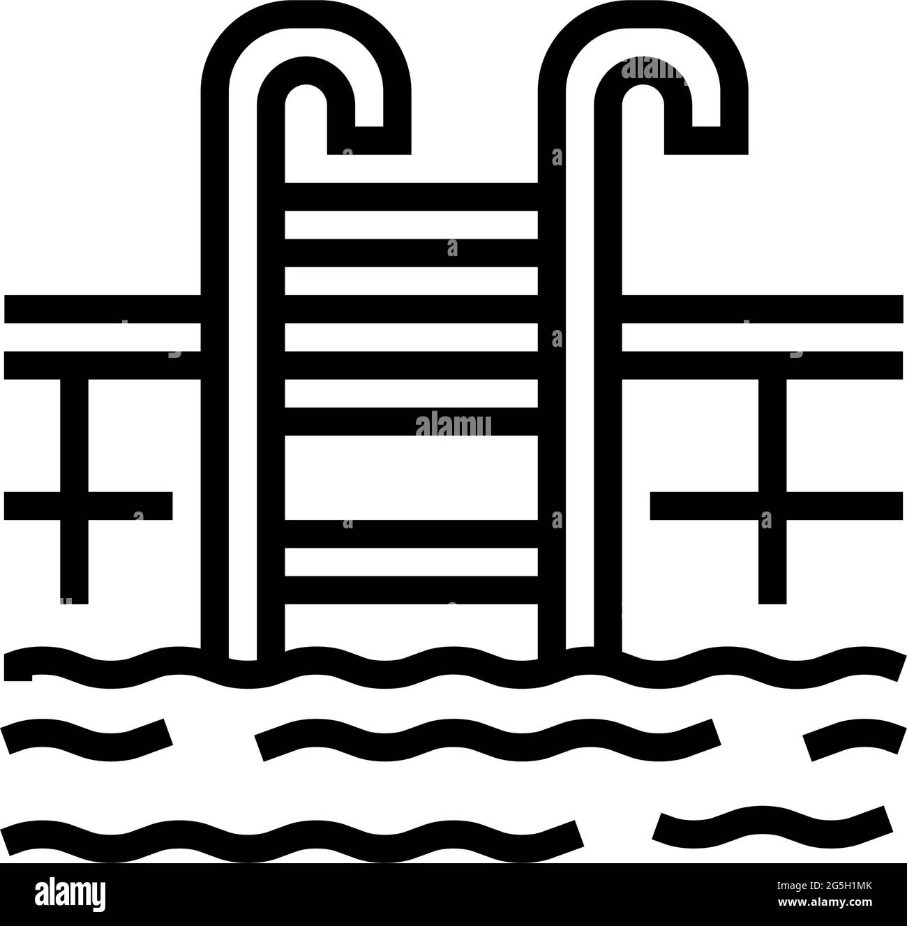 swimming pool line icon vector illustration Stock Vector Image & Art ...