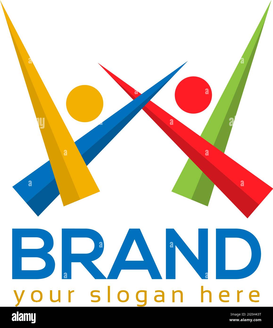 People Letter W Logo. Vector Illustration on white background Stock ...