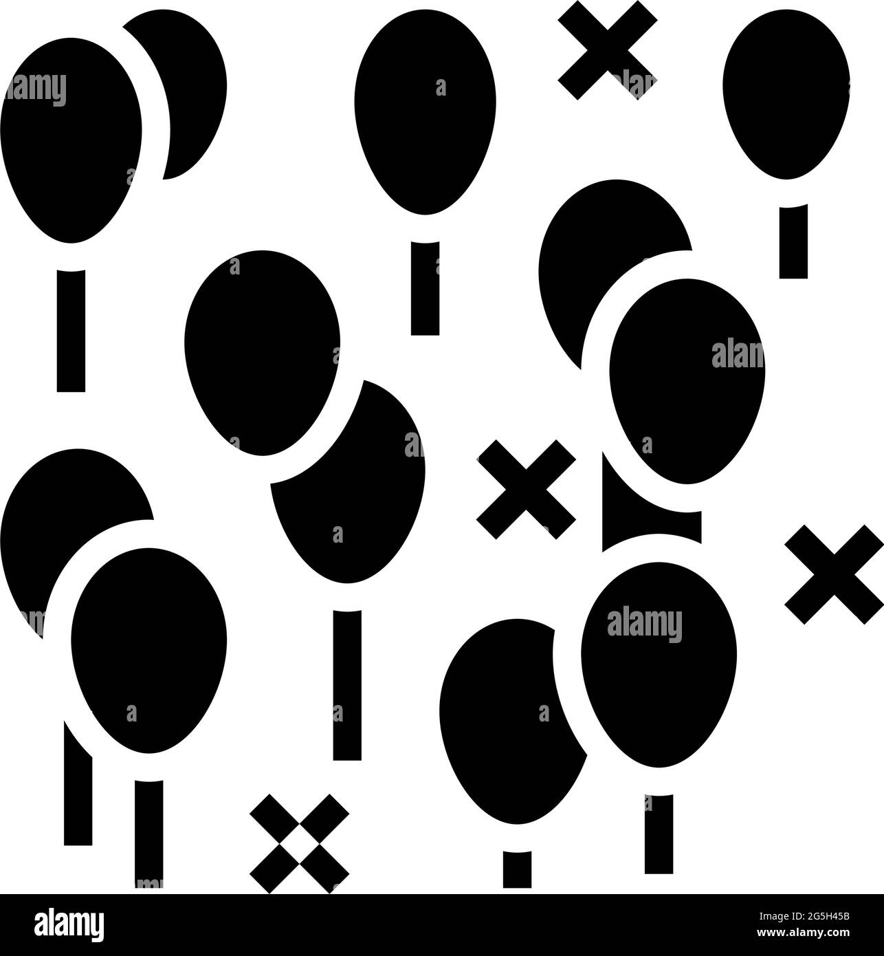 party decoration balloon glyph icon vector illustration Stock Vector ...